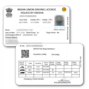 Driving Licence PVC Card